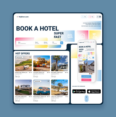 Website and mobile application for booking hotels and apartments 3d animation booking branding design figma graphic design mobile mobile application motion graphics ui ux vector webdesign