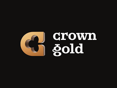 Crown Gold - 3D Logo 2d 3d betting blockchain brand branding casino casino logo crypto gambling game gaming icon igaming illustration logo