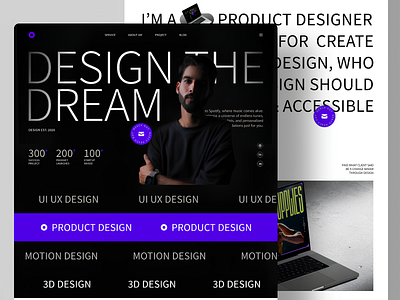 Product Designer Portfolio Landing Page Website branding dailyui design graphic design ui uidesign