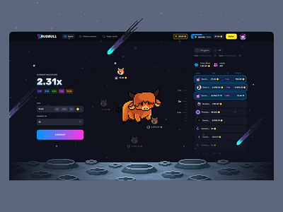 RugBull - Online Crash Game betting blockchain bull casino casino game crash crash game crash website crypto crypto casino crypto game gambling game gaming igaming online casino pixel art