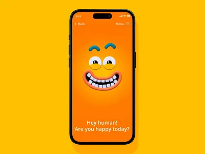How do you feel today? Emotion - 3D interaction design 3d 3d animation emotion inside out interaction design joy mobile app ui user interface