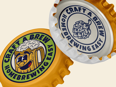 Craft A Beer: Design Applications badge beer beer bottle beer cap bottle branding cap cartoon character glass graphic design illustration label logo mascot illustration product design retro cartoon retro mascot typography