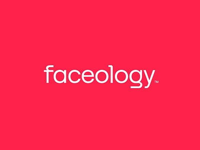 Faceology wordmark clinic custom graphic design health hospital lettering logo logotype technology therapy typography wellness wordmark