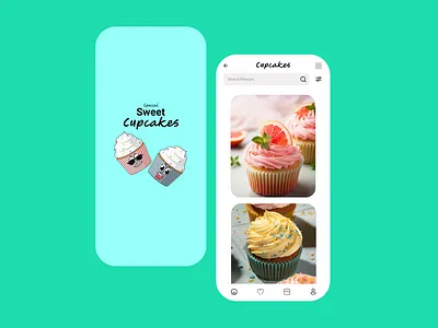 Sweet Cupcakes App UI Design app uiux cake cupcake design food app mobile app mobile application sweet app ui uiux