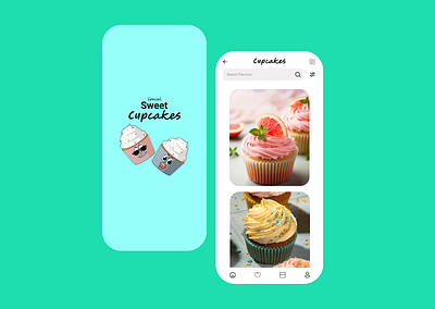 Sweet Cupcakes App UI Design app uiux cake cupcake design food app mobile app mobile application sweet app ui uiux