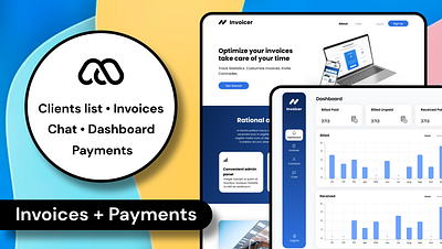 Invoicer - Easy Billing & Invoicing - No code Web Template billing bubble bubble io bubble.io dashboard design invoices low code mindforapps no code nocode payments templates themes ui ux webapp website