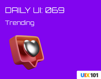 Daily UI: #069 | Trending | #UIX101 069 dailyui figma trending ui design uix101 user experience user interface