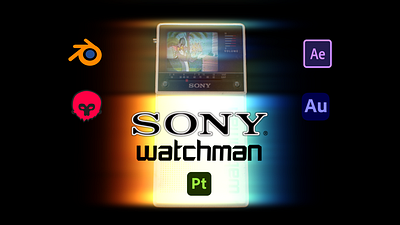 Sony Watchman - 3D Model 3d modeling after effects animation blender texturing