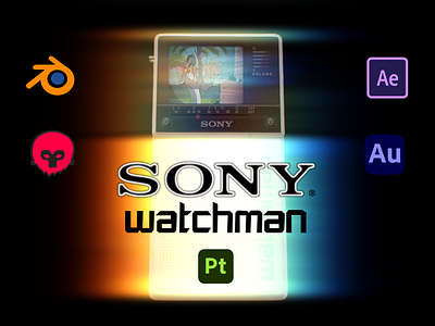 Sony Watchman - 3D Model 3d modeling after effects animation blender texturing