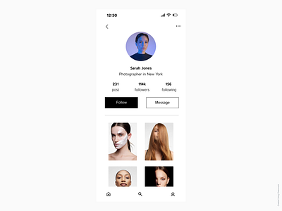 Daily UI Challenge #006 - User Profile ui