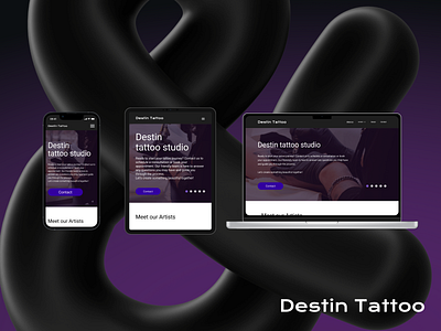 Tatoo Studio - Responsive Web Design design graphic design motion graphics ui