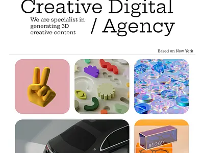 Creative 3D Agency app uiux design mobile app ui uiux website design