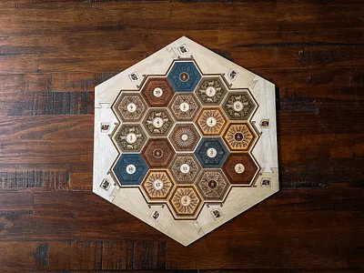 Catan board game catan game hand drawn handmade illustration laser cut laser engrave physical settlers of catan woodworking