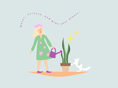 Embrace Green: Plant Care Illustration app illustration character illustration plant ui