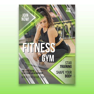 GYM Poster Template adobe illustrator banner branding design graphic design gym illustration logo poster template typography vector