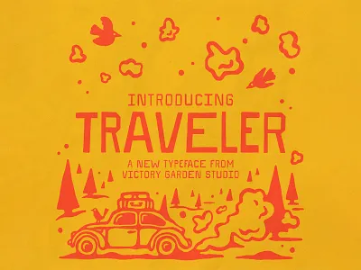 Traveler Typeface design font free handmade illustration lettering texture type typeface typography