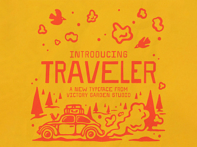 Traveler Typeface design font free handmade illustration lettering texture type typeface typography