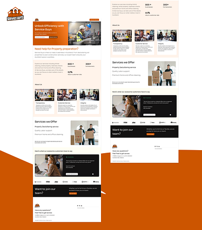 Service Guys Website design graphic design logo ui