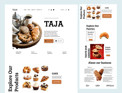 TAJA BAKERY SHOP 3d animation branding graphic design logo motion graphics ui