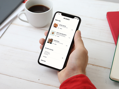 UX/UI design for food ordering app, The Pretzel Day app foodapp mobiledesign productdesign ui ux uxui uxuidesign