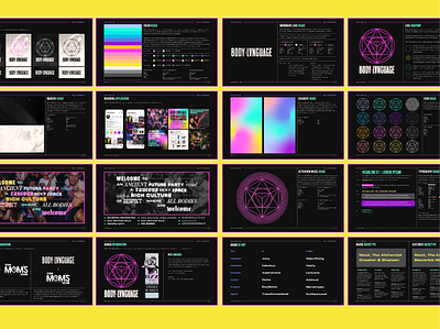 Brand Guidelines for Women's DJ Collaboration brand elements brand guidelines brand standards branding color palette color usage gradient logo design typography typography hierarchy visual identity visual identity system