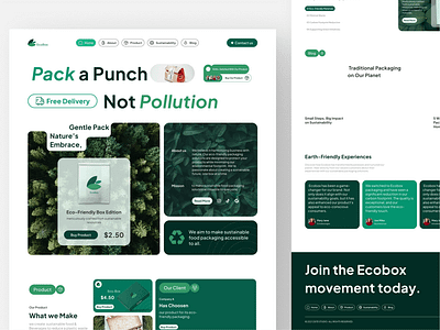 Ecobox - Eco Friendly Website branding design design wesite dribbbletrend eco friendly eco friendly website graphic design logo trending typography ui ui trend uitrend uiux ux vector website website design website development