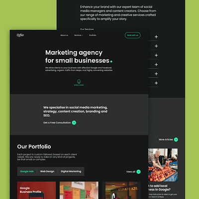 Marketing Website Design branding graphic design ui