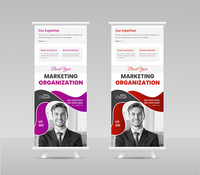 Modern Business Roll-Up Banner Design. business roll up corporate roll up modern roll up modern roll up banner design rack card roll up roll up banner roll up banner template unique roll up