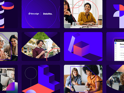 A Scalable Visual Ecosystem for the Docusign Blog assets audit blog branding collection connection docusign ecosystem hero image illustration isometric localization nexus purple rebrand self serve shapes template visual