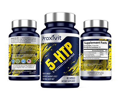 5-HTP Label design product