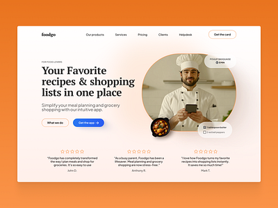 Foodgo - Landing Page ui web design