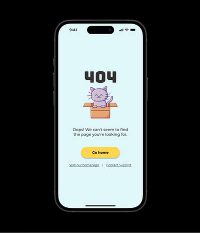 404 Error Page app branding dailyui design product design ui ux website