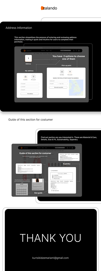 Address Information design fashion figma illustration ui ux web design zalando