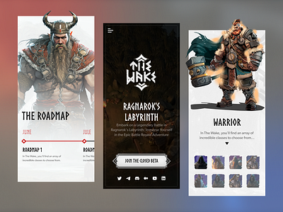 The Wake - Online Game Website aaa battle battle game blockchain casual character crypto fantasy game game website gaming gaming website illustration mobile game mobile website startegy vikings warrior