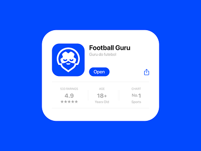 Football Guru Logomark & App Icon app icon logo clean logo football logo logomark logotype minimalist soccer logo sport bet logo sport logo