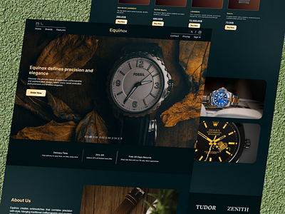 "EQUINOX" Wrist Watch Website 2024 trends 3d branding design designfeedback graphic design trendig ui ui design ui ux ui ux trends uiux design ux watch website web web design web ui ux website website design wrist watch