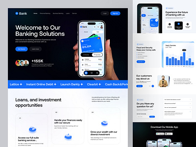 Online Banking website bank banking cash crypto digital payment dinance finance platform design fintech web design online banking ui ux wallet web design website