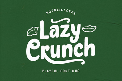 Lazy Crunch - playful font duo design graphic design illustration logo vector