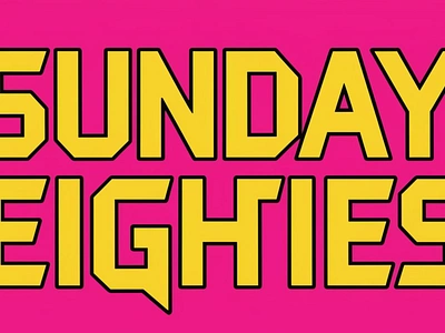 Sunday Eighties Font design graphic design illustration logo vector