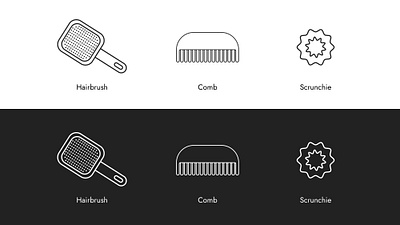 Icon Design | Hair Essentials adobe illustrator app design digital art graphic design illustration logo minimal design minimalism minimalistic art minimalistic icon ui vector