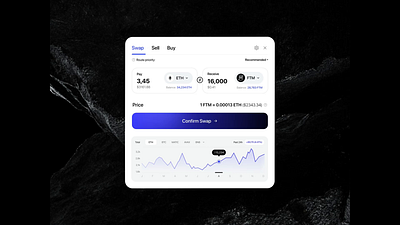 Crypto modal UI animation btc chart crypto crypto currency eth btc finance minimal modal panel payments popup saas sidebar swap swap modules popup token ui ux wallet