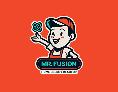 Mr. Fusion back to the future character delorean doc brown energy fluc capacitor fusion graphic design home illustration marty mcfly mr fusion plutonium radioactive reactor retro vintage