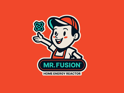 Mr. Fusion back to the future character delorean doc brown energy fluc capacitor fusion graphic design home illustration marty mcfly mr fusion plutonium radioactive reactor retro vintage