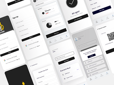 Kuri-Chit-Fund-App animation branding mobileapp design ui ux