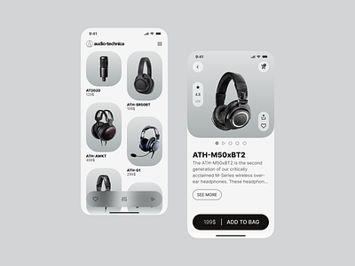 UI Design. Audio-Technica app a2t a2tdsgn appdesign audio technica figma ui uidesign