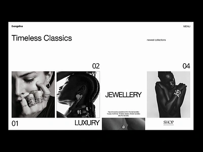 Jewellery page branding fashion design landing page ui web design