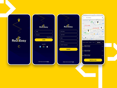 UX / UI for RoutEasy app app design branding mobile app mobile app design ui ux