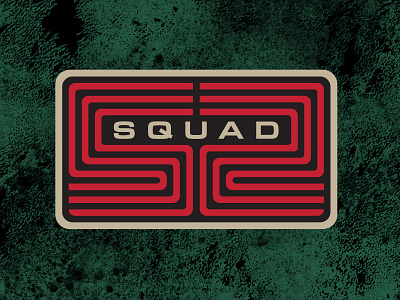 SQUAD TWO - v.2 black brand and identity design firefighter logo logo design red thick lines