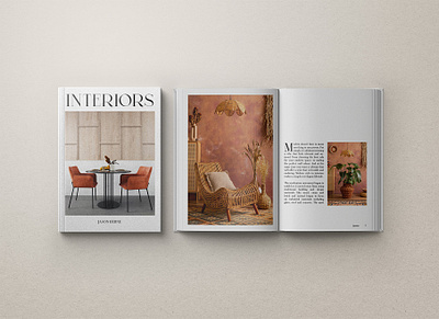 Interiors Book Cover & Layout book book cover design graphic design interior design print design