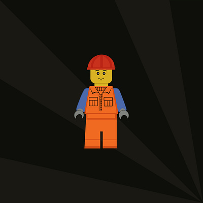 Illustration | Lego Construction Worker Minifigure adobe illustrator digital art digital illustration graphic design illustration illustrator lego vector vector art vector illustration